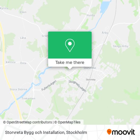 Storvreta Bygg och Installation map