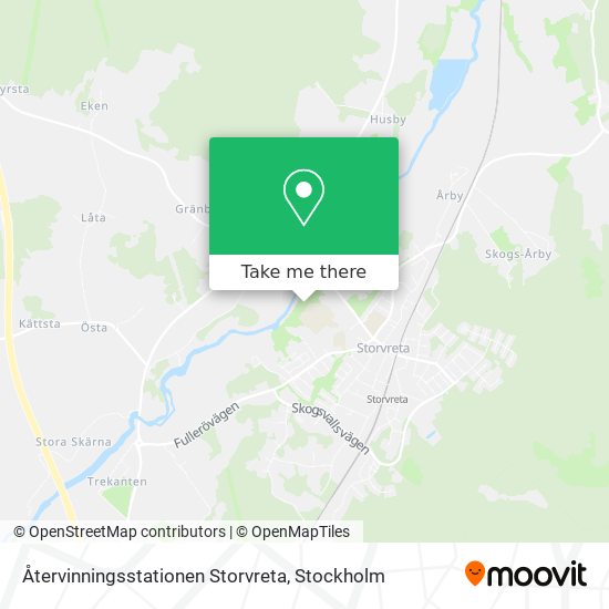 Återvinningsstationen Storvreta map