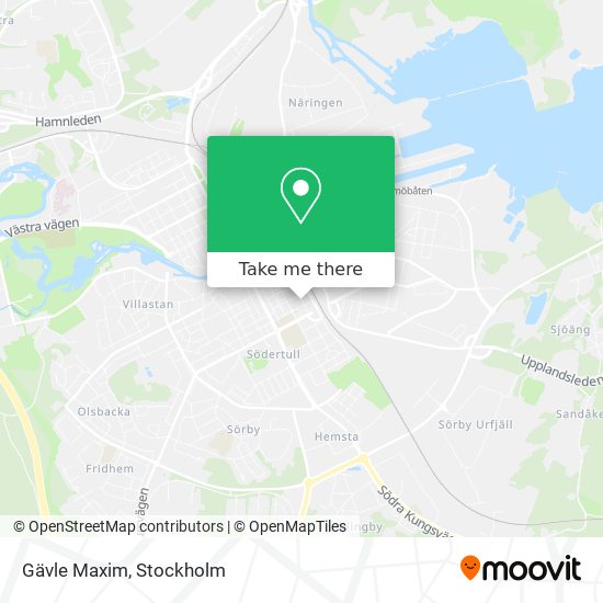 Gävle Maxim map