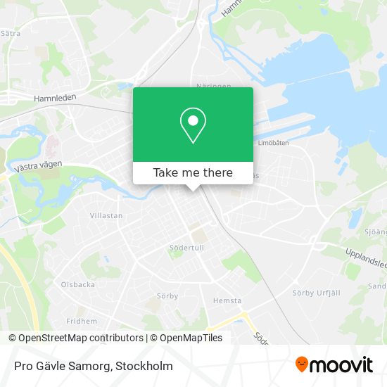 Pro Gävle Samorg map