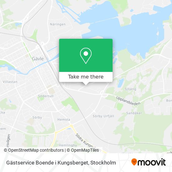 Gästservice Boende i Kungsberget map