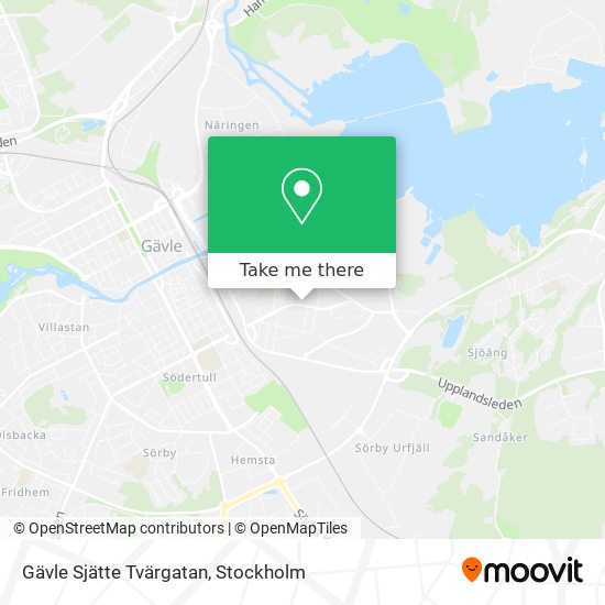 Gävle Sjätte Tvärgatan map