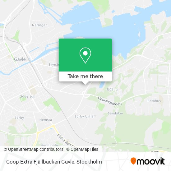 Coop Extra Fjällbacken Gävle map