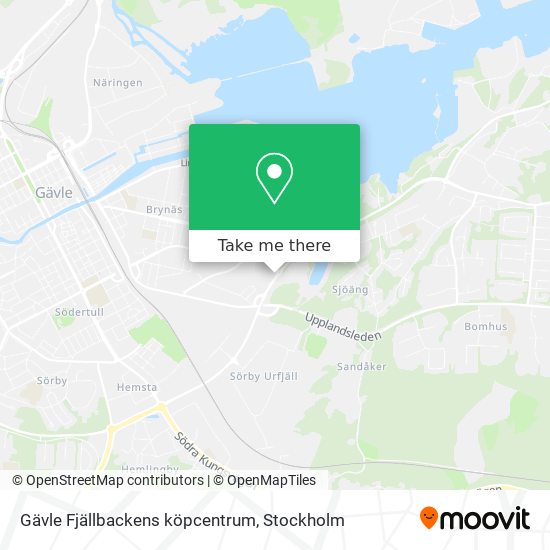 Gävle Fjällbackens köpcentrum map