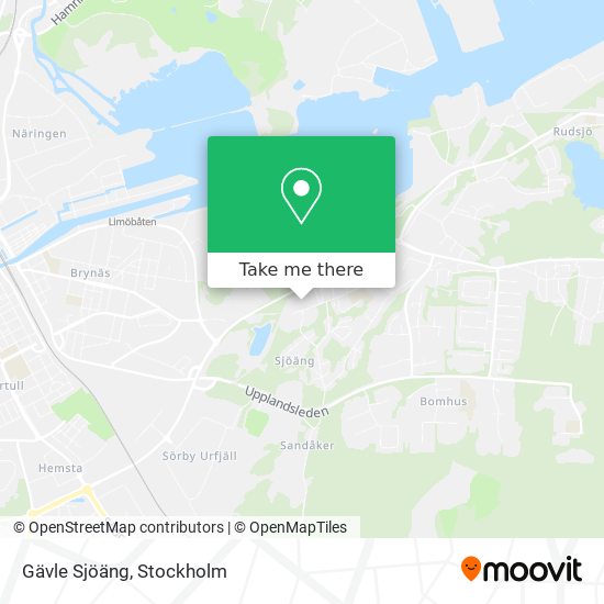 Gävle Sjöäng map