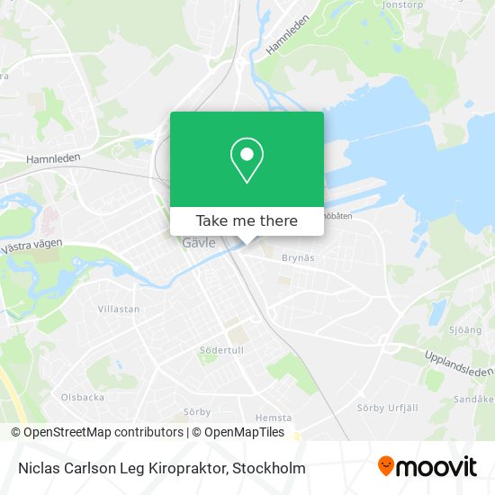 Niclas Carlson Leg Kiropraktor map