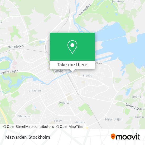 Matvärden map