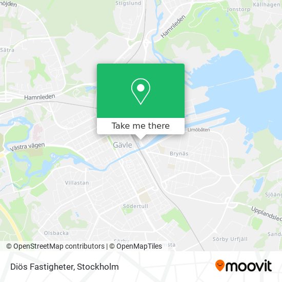 Diös Fastigheter map