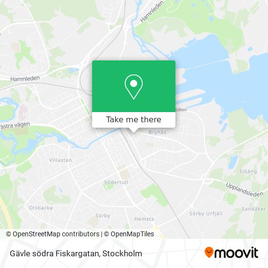 Gävle södra Fiskargatan map