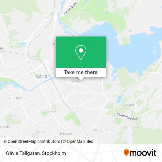 Gävle Tallgatan map