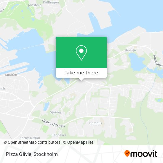 Pizza Gävle map