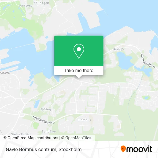 Gävle Bomhus centrum map