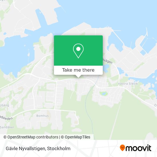 Gävle Nyvallstigen map