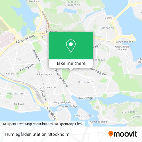 Humlegården Station map