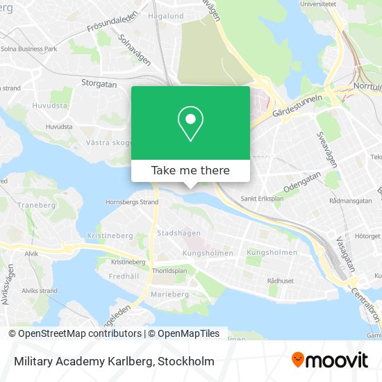 Military Academy Karlberg map