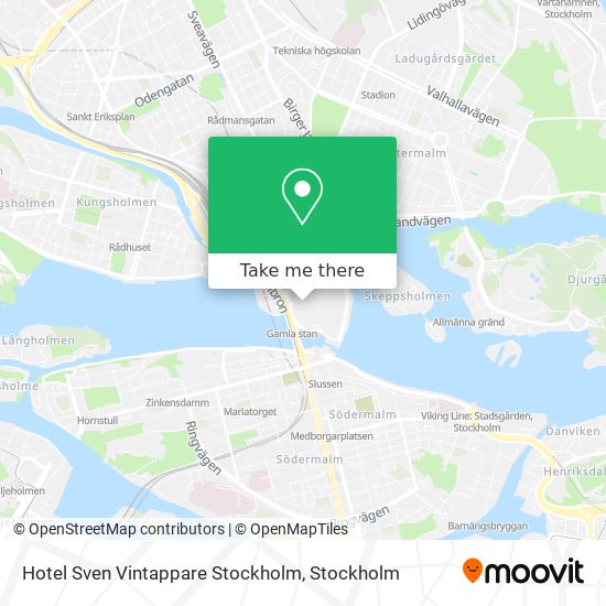 Hotel Sven Vintappare Stockholm map