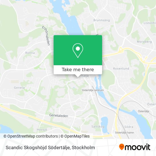 Scandic Skogshöjd Södertälje map