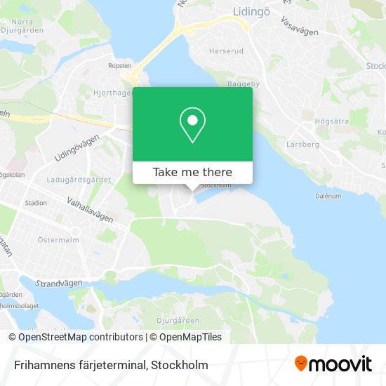 Frihamnens färjeterminal map