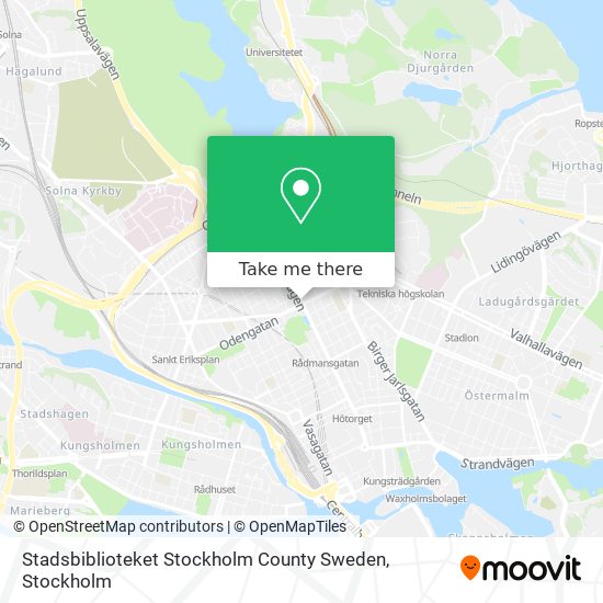 Stadsbiblioteket Stockholm County Sweden map