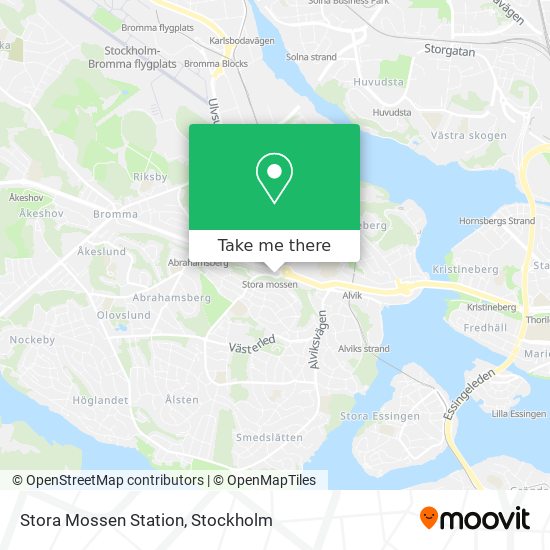 Stora Mossen Station map