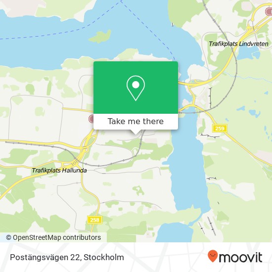 Postängsvägen 22 map