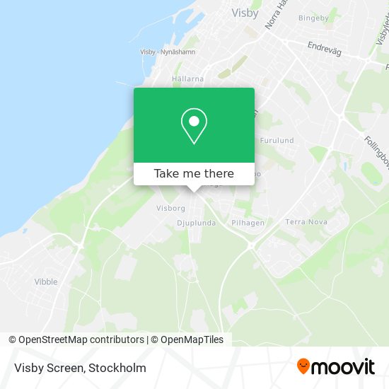 Visby Screen map