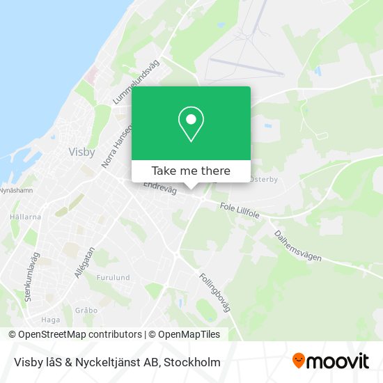 Visby låS & Nyckeltjänst AB map