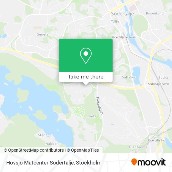 Hovsjö Matcenter Södertälje map