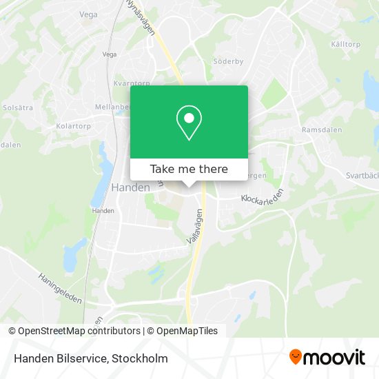 Handen Bilservice map