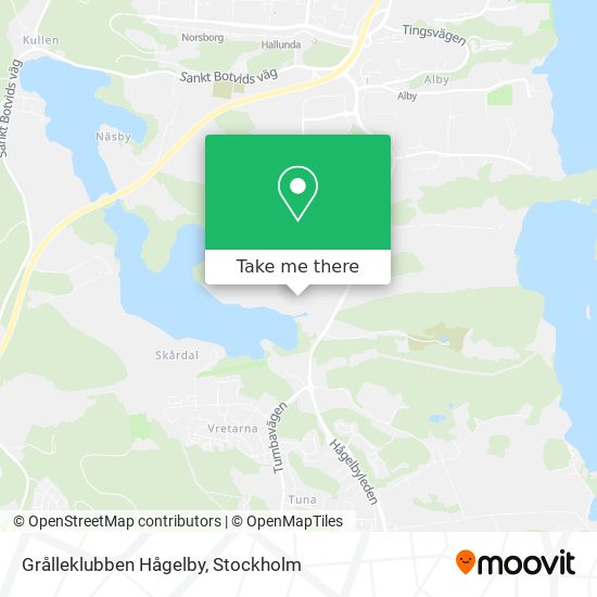 Grålleklubben Hågelby map