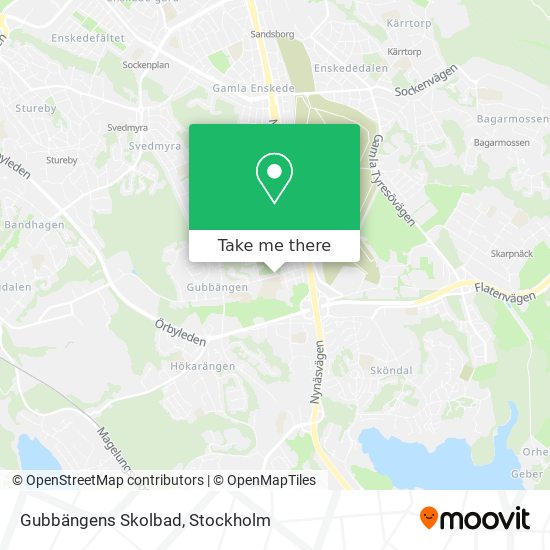 Gubbängens Skolbad map