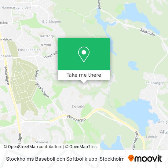 Stockholms Baseboll och Softbollklubb map