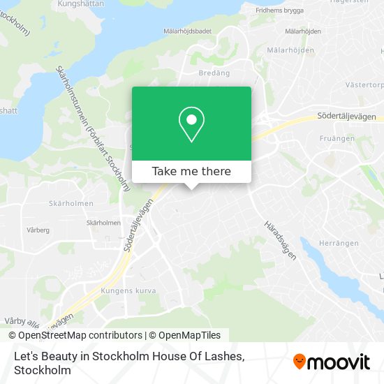 Let's Beauty in Stockholm House Of Lashes map