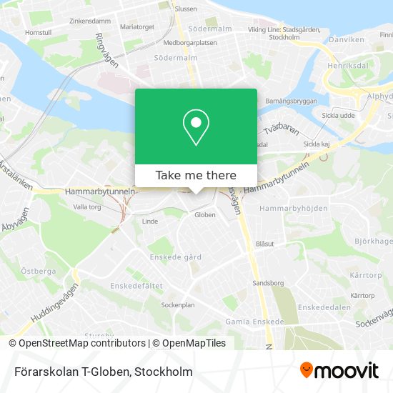 Förarskolan T-Globen map