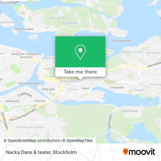 Nacka Dans & teater map