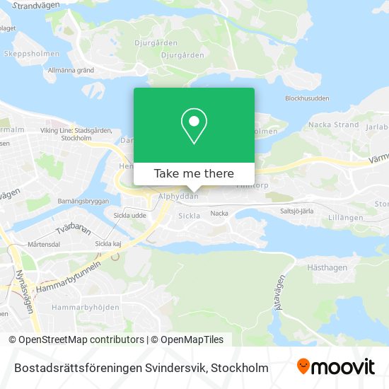 Bostadsrättsföreningen Svindersvik map
