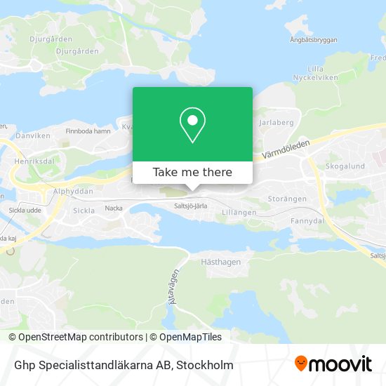 Ghp Specialisttandläkarna AB map