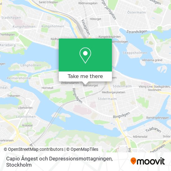 Capio Ångest och Depressionsmottagningen map