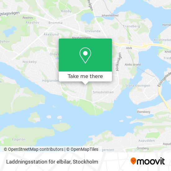 Laddningsstation för elbilar map