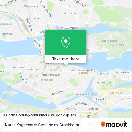 Natha Yogacenter Stockholm map