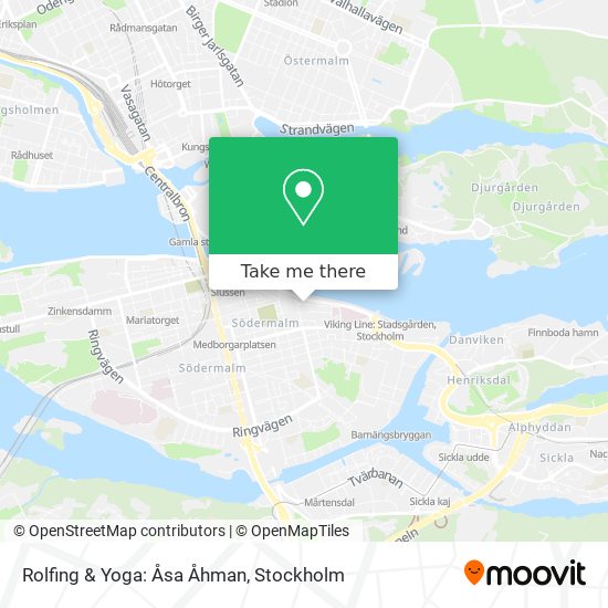 Rolfing & Yoga: Åsa Åhman map