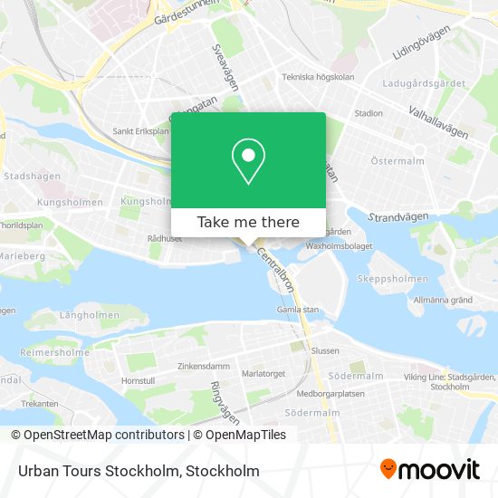 Urban Tours Stockholm map