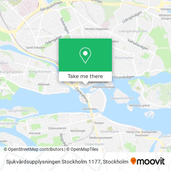 Sjukvårdsupplysningen Stockholm 1177 map