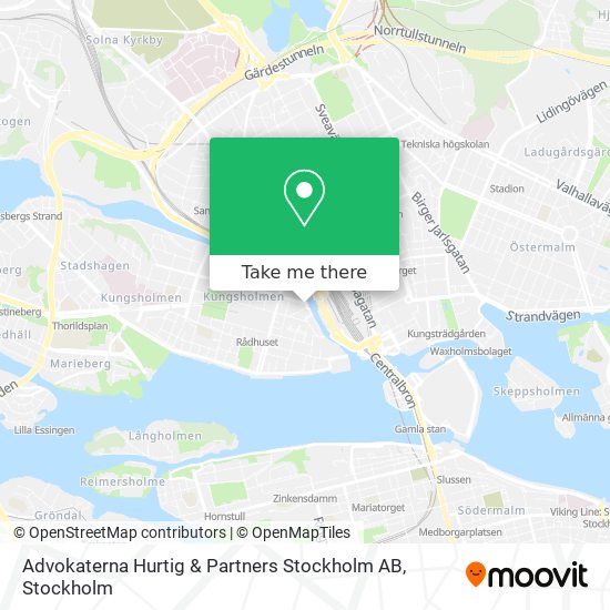 Advokaterna Hurtig & Partners Stockholm AB map