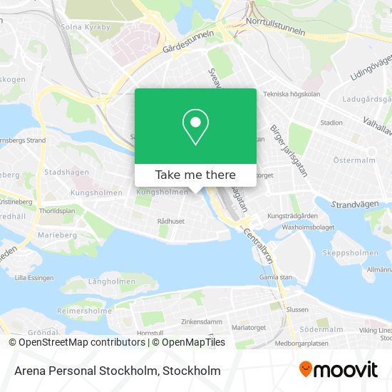 Arena Personal Stockholm map