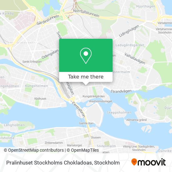 Pralinhuset Stockholms Chokladoas map