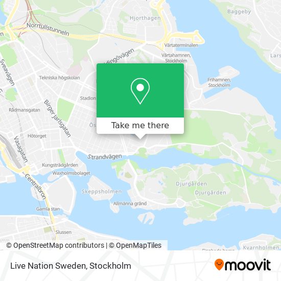 Live Nation Sweden map