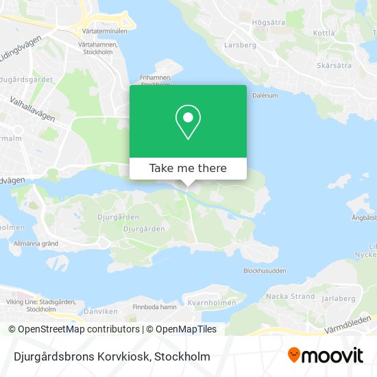 Djurgårdsbrons Korvkiosk map