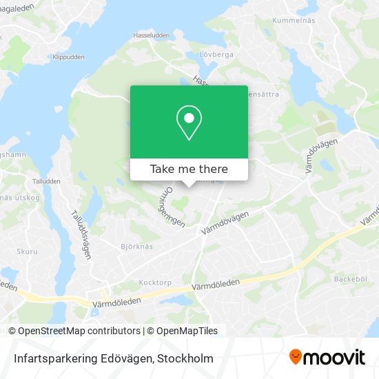Infartsparkering Edövägen map