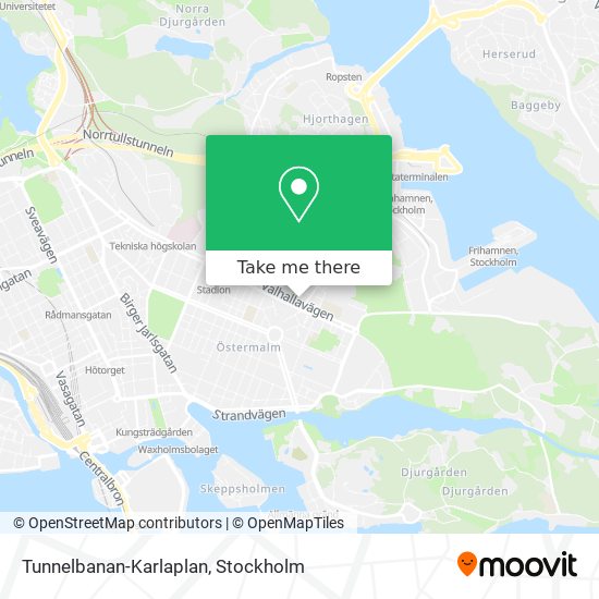 Tunnelbanan-Karlaplan map